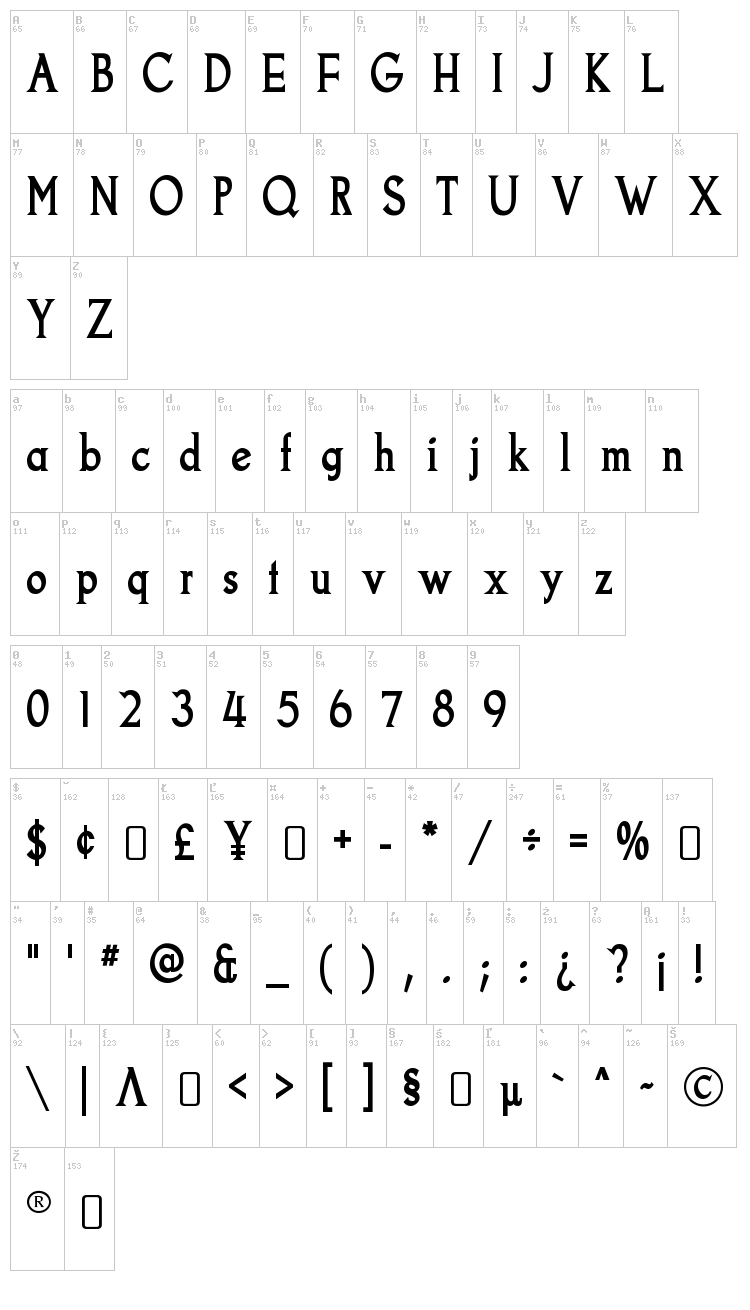 Goodfish font map